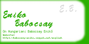 eniko babocsay business card