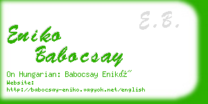 eniko babocsay business card